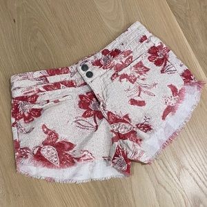 Free People floral shorts.